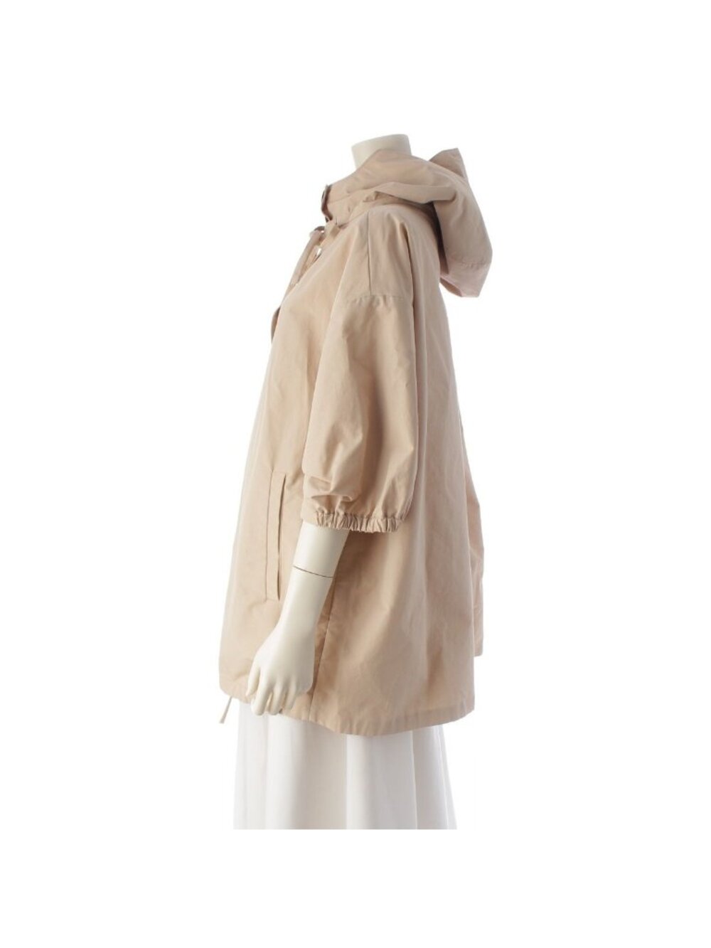 Prada Cotton Polyester Hooded Jacket Beige 36 - Picture 3 of 10